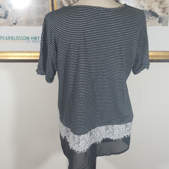 BOBEAU STRIPED SHORT SLEEVES TOP💥 - Picture 5 of 10